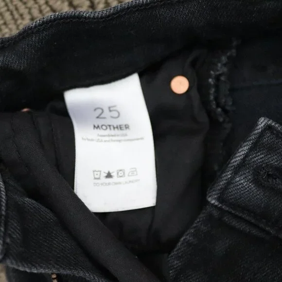 MOTHER Mid Rise Dazzler Flood Jean - Not Today Satan Size 25 - Picture 10 of 10